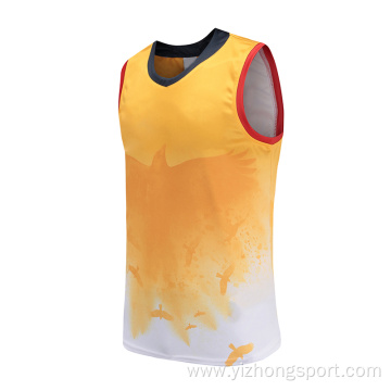 100% Polyester Tank Tops Sleeveless Rugby Jersey